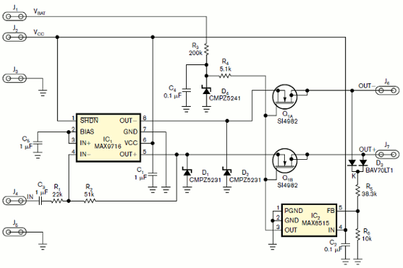 Circuit protects amp outputs against over-voltage - EDN Asia