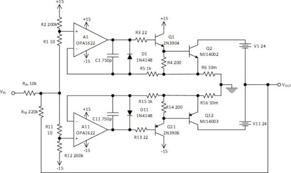 high power audio amplifier circuit